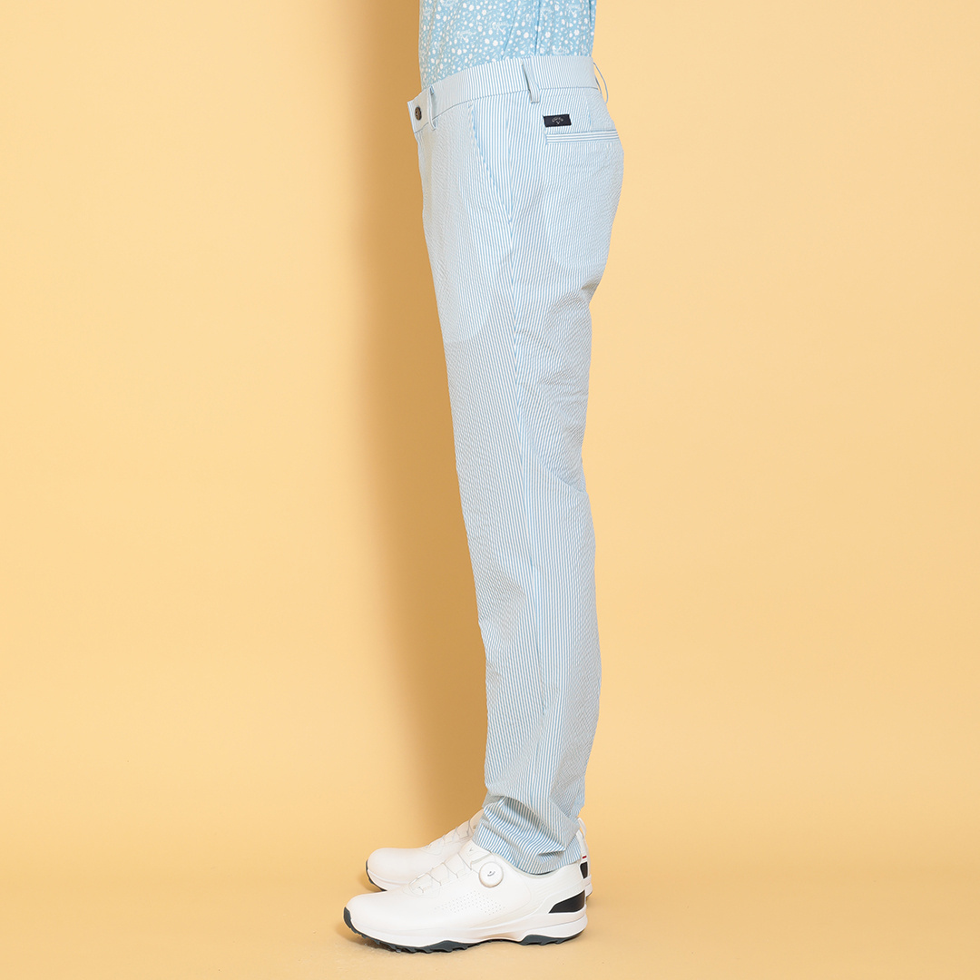 2WAYストレッチシアサッカーテーパードパンツ (MENS)