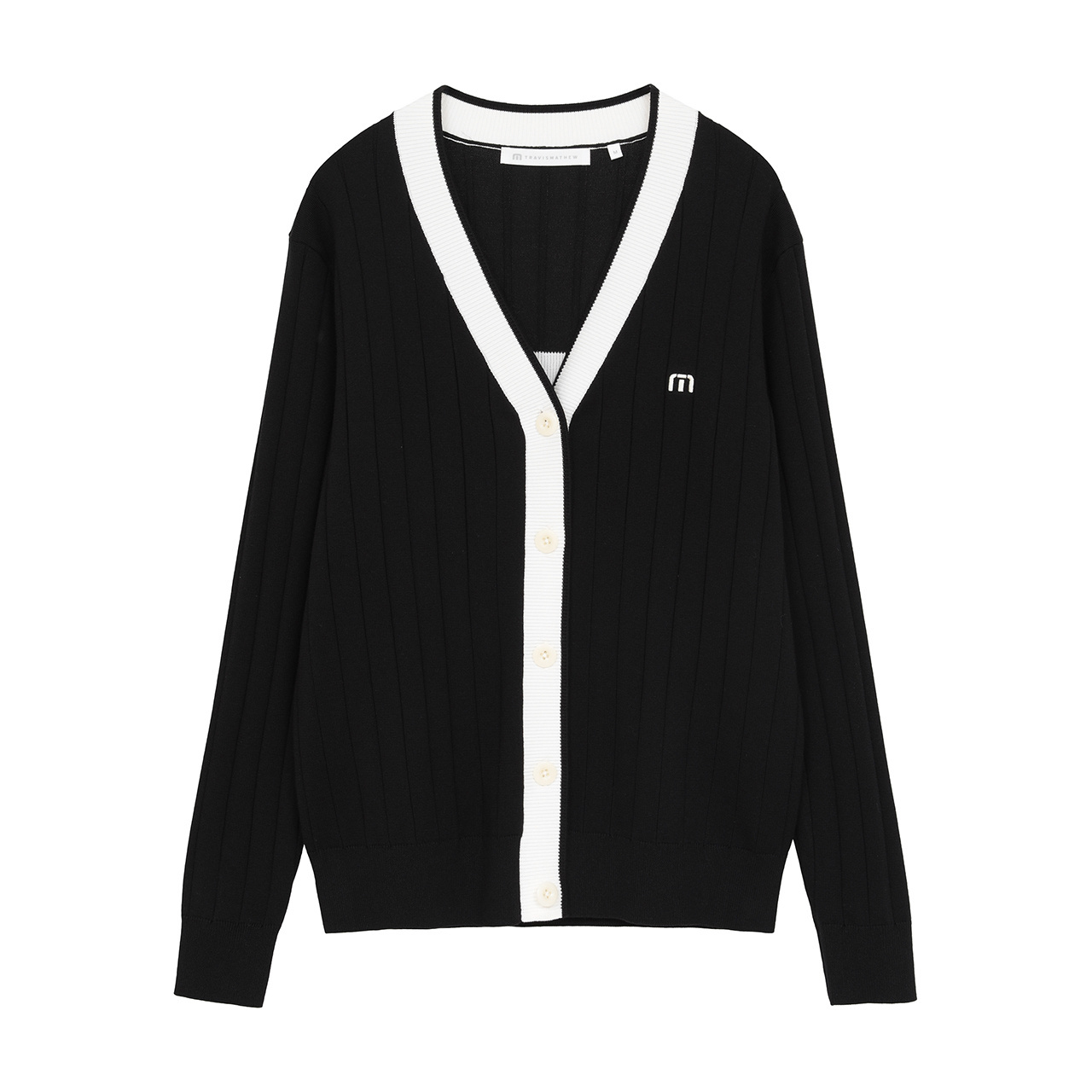 ワイドリブVネックカーディガン(WOMENS)