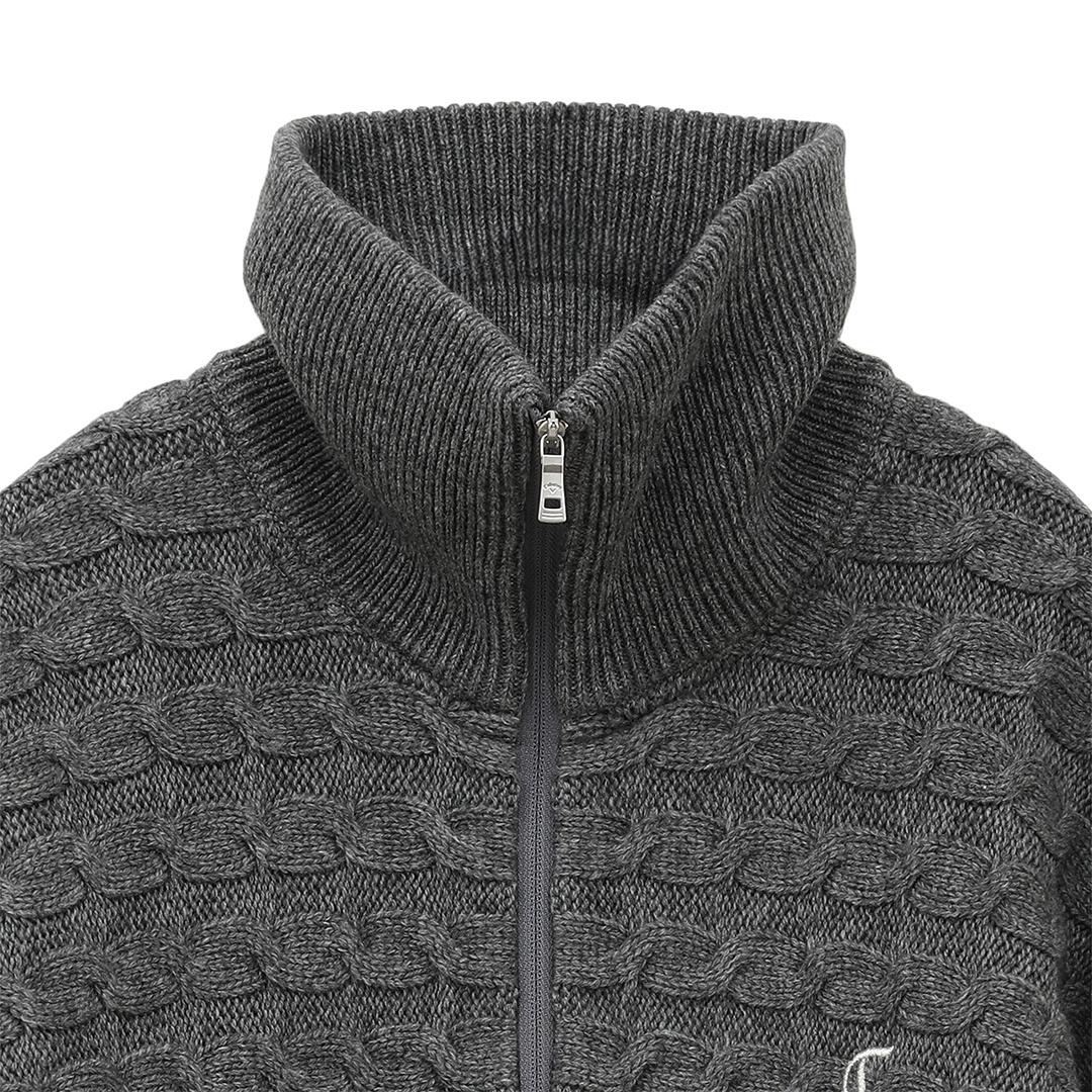 ケーブルハーフジップニット (MENS)