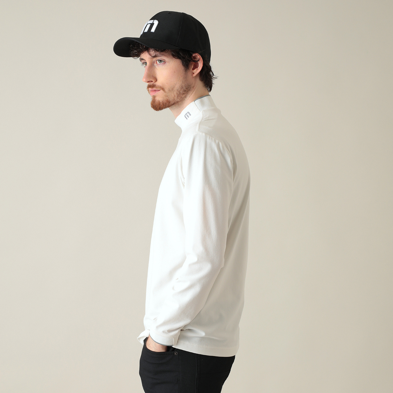 カラット®長袖ベーシックロゴモックネック(MENS)