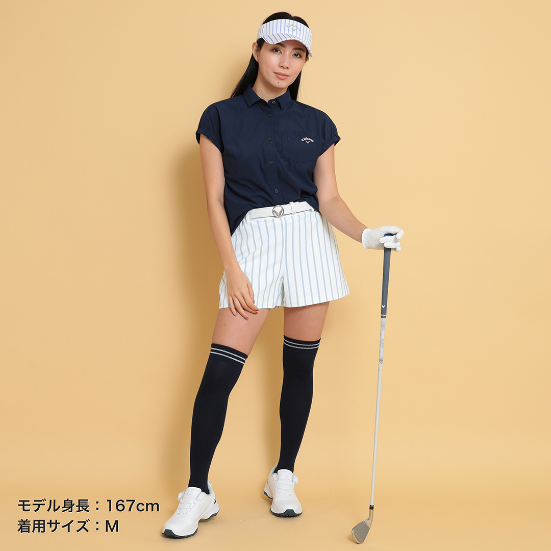 新品・未使用　かざあなメッシュ　フレンチスリーブシャツ かざあなメッシュフレンチスリーブシャツ (WOMENS)