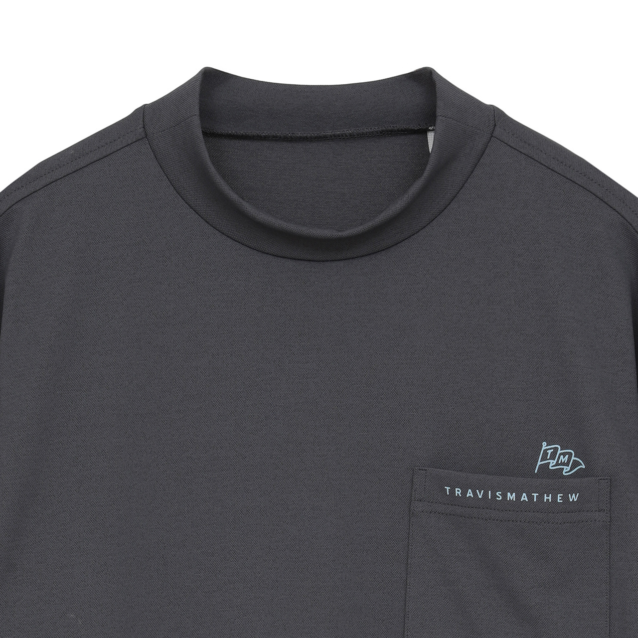 半袖バックプリントリラックスモックネック(MENS)