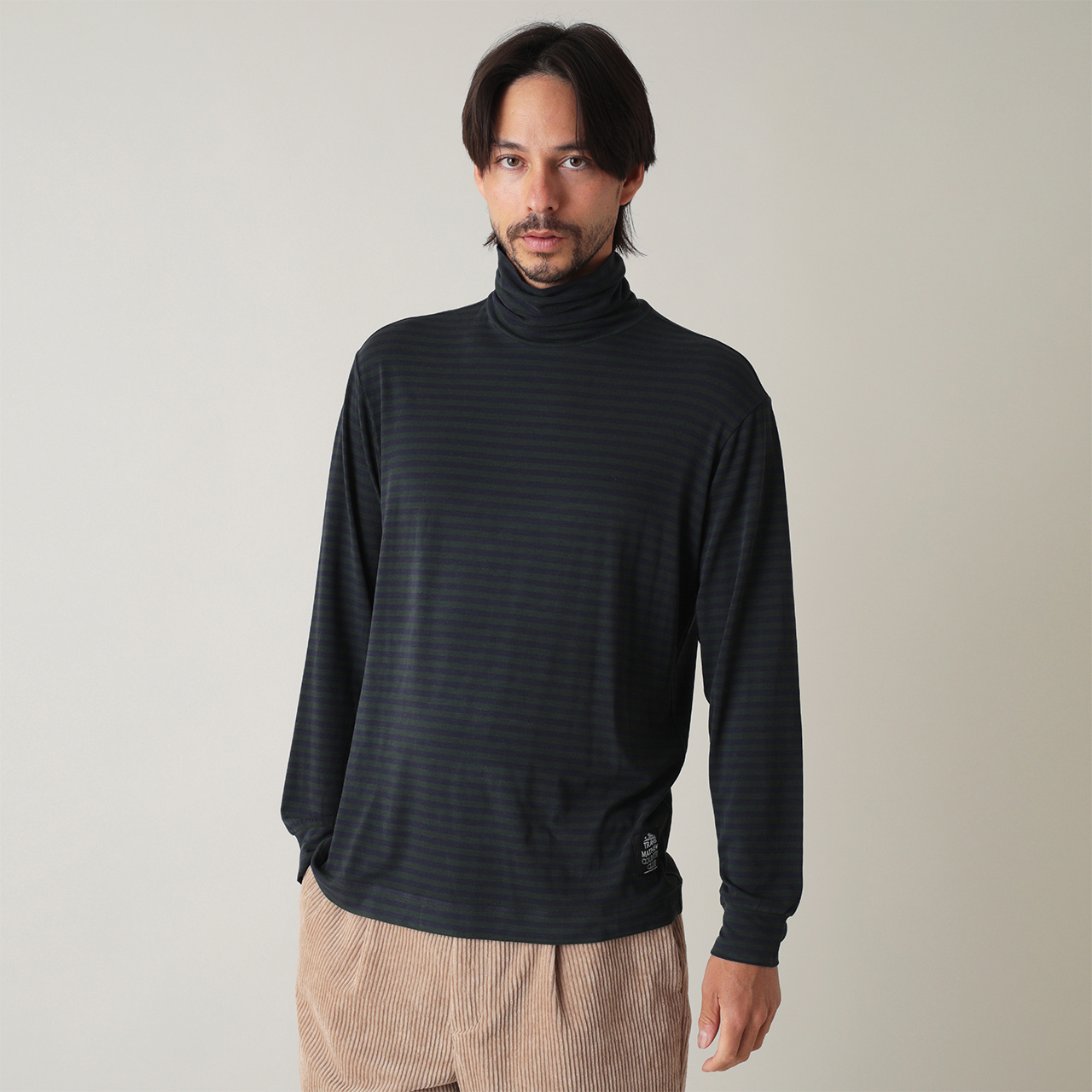 LMOONSHOT ストライプモックネックTシャツ FR2 - MOONSHOT ストライプモックネックTシャツの通販 by