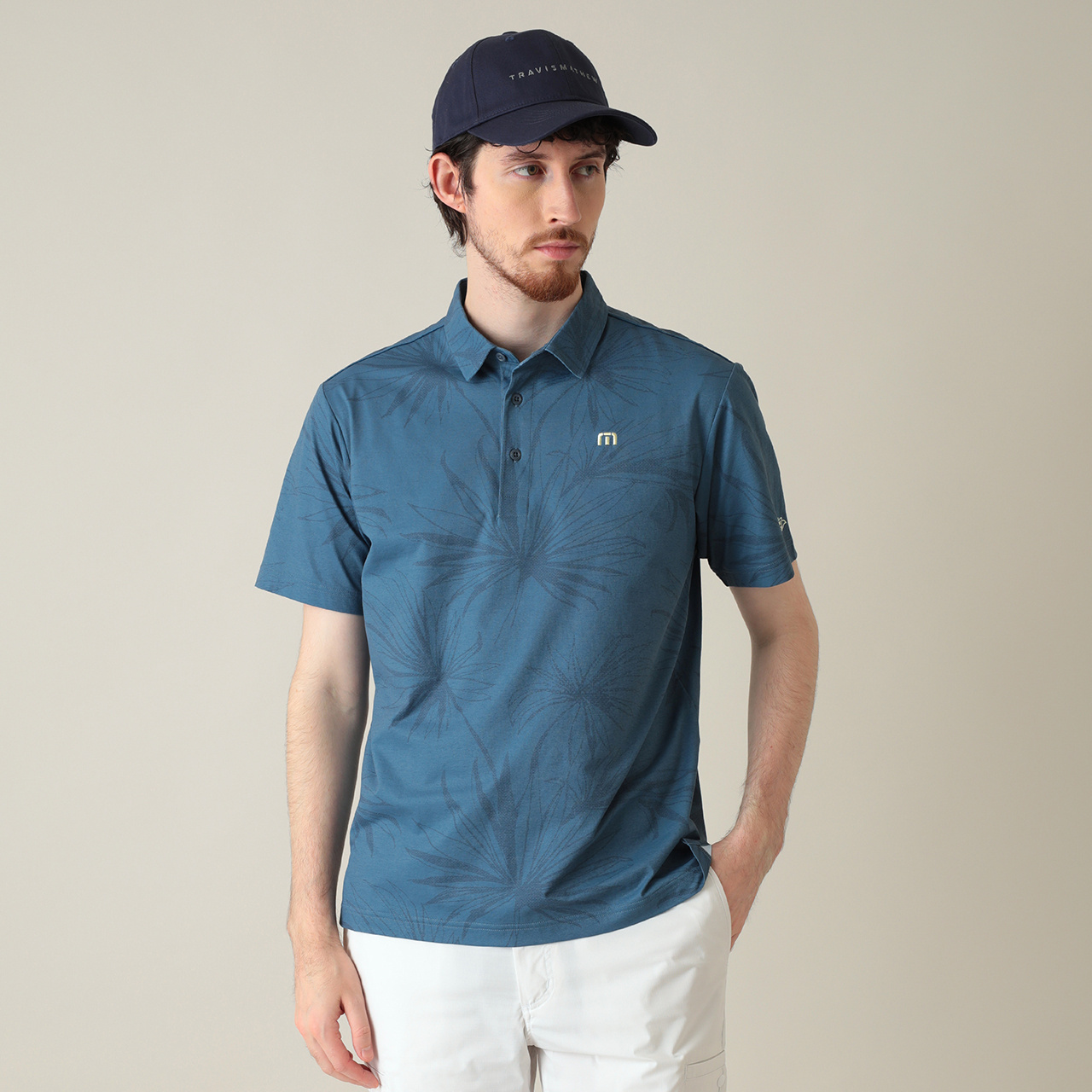 半袖フローラルプリントポロ(MENS)