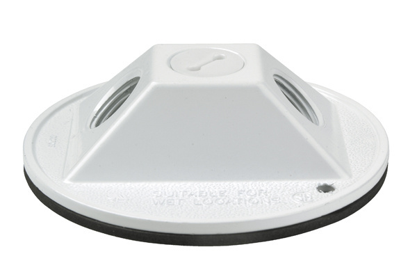 4-in Round Outdoor Cluster Cover, White