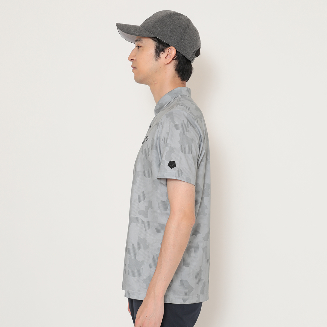 ポリエステルカノコ迷彩柄半袖シャツ (MENS)