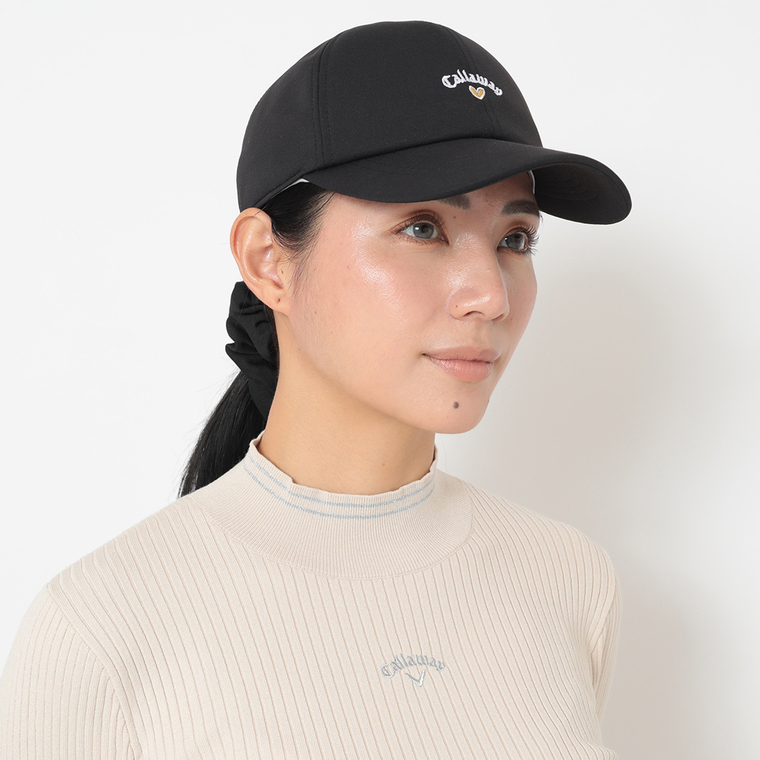 確認用29 ラブキャロウェイシュシュ付きキャップ (WOMENS)