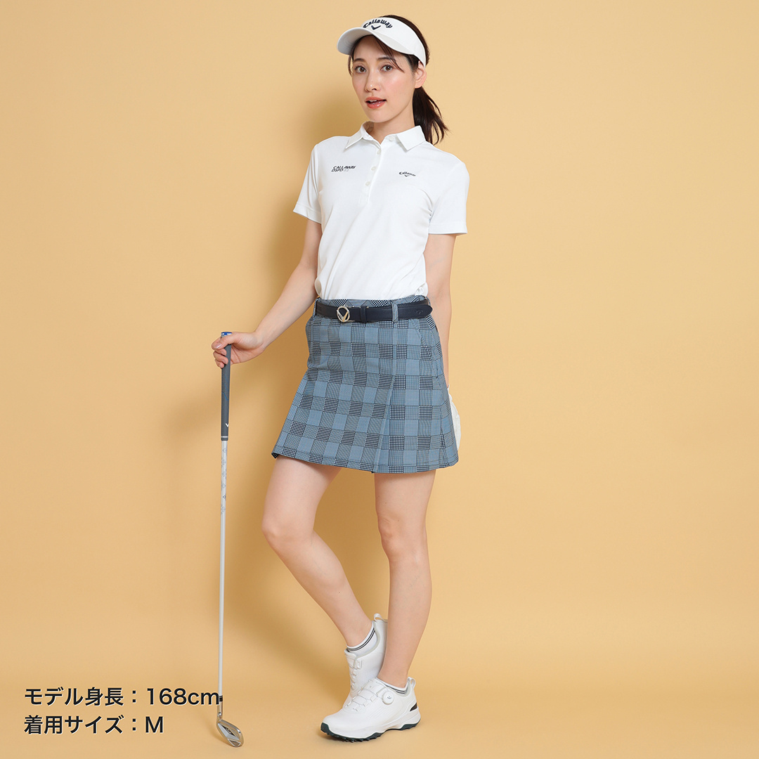 2WAYストレッチピケチェック柄スカート (WOMENS)