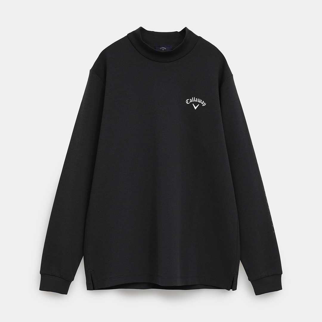 ダブルニット長袖モックネックシャツ ※4Lサイズあり (MENS)