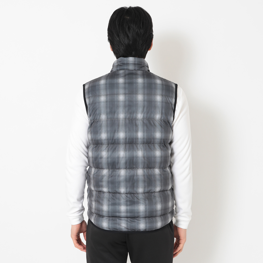 スターストレッチオンブレチェック中綿ベスト (MENS)