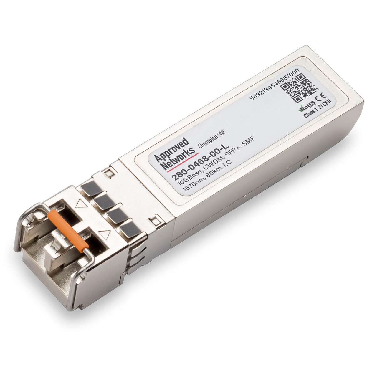 Cyan 280-0468-00 Compatible 10GBase-CWDM SFP+ Transceiver (SMF, 1570nm, 80km, LC Duplex, DDM, I-Temp)