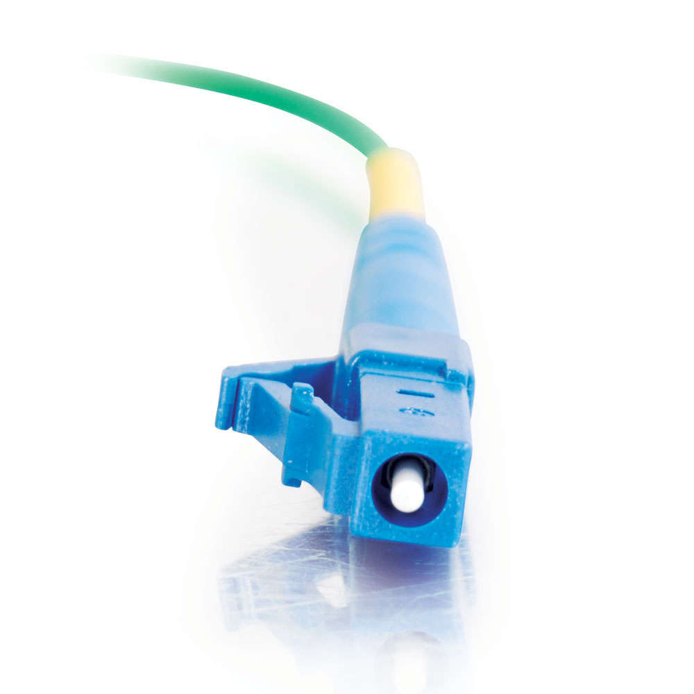 LC-LC 9/125 OS2 Simplex Single-Mode Fiber Optic Cable - Plenum CMP-Rated - Green