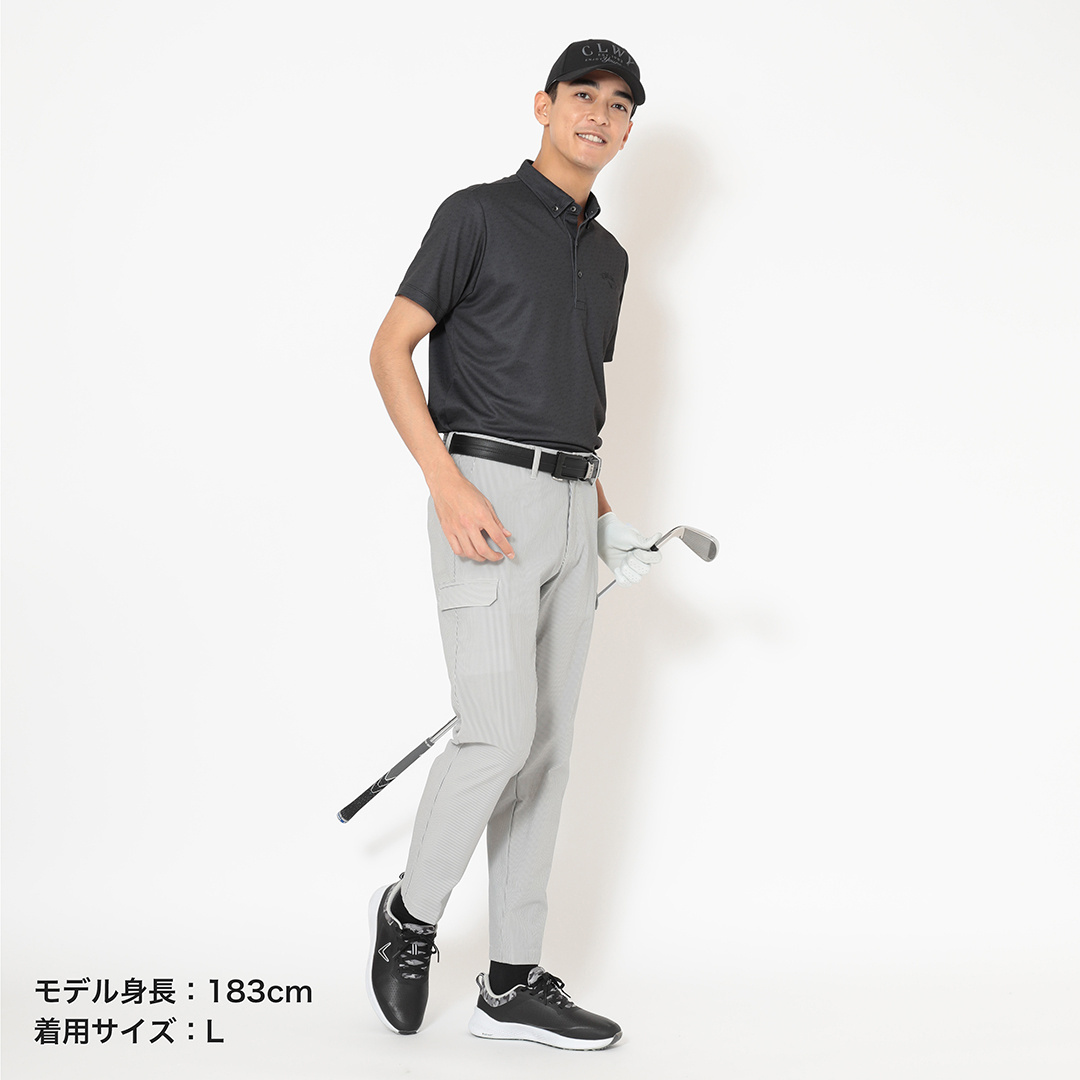 3℃裏クール総柄ボタンダウン半袖シャツ ※4Lサイズあり(MENS)