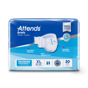 Attends Briefs, Maximum, X-Large - 60/case (ATDDBX Health & Beauty Health Care Incontinence Aids) photo