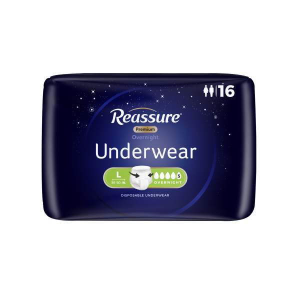 Reassure Premium Overnight Underwear, Large - 16/bag (REXOULT Health & Beauty Health Care Incontinence Aids) photo