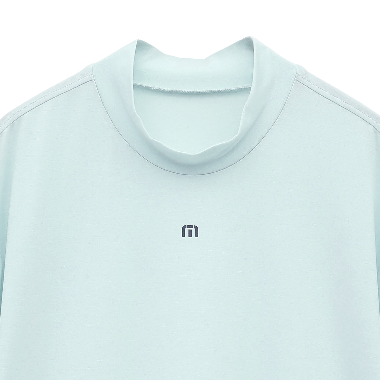 ソフトタッチ ロゴプリント 半袖モックネック(MENS)