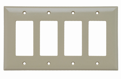 Decorator Openings, Four Gang, Ivory