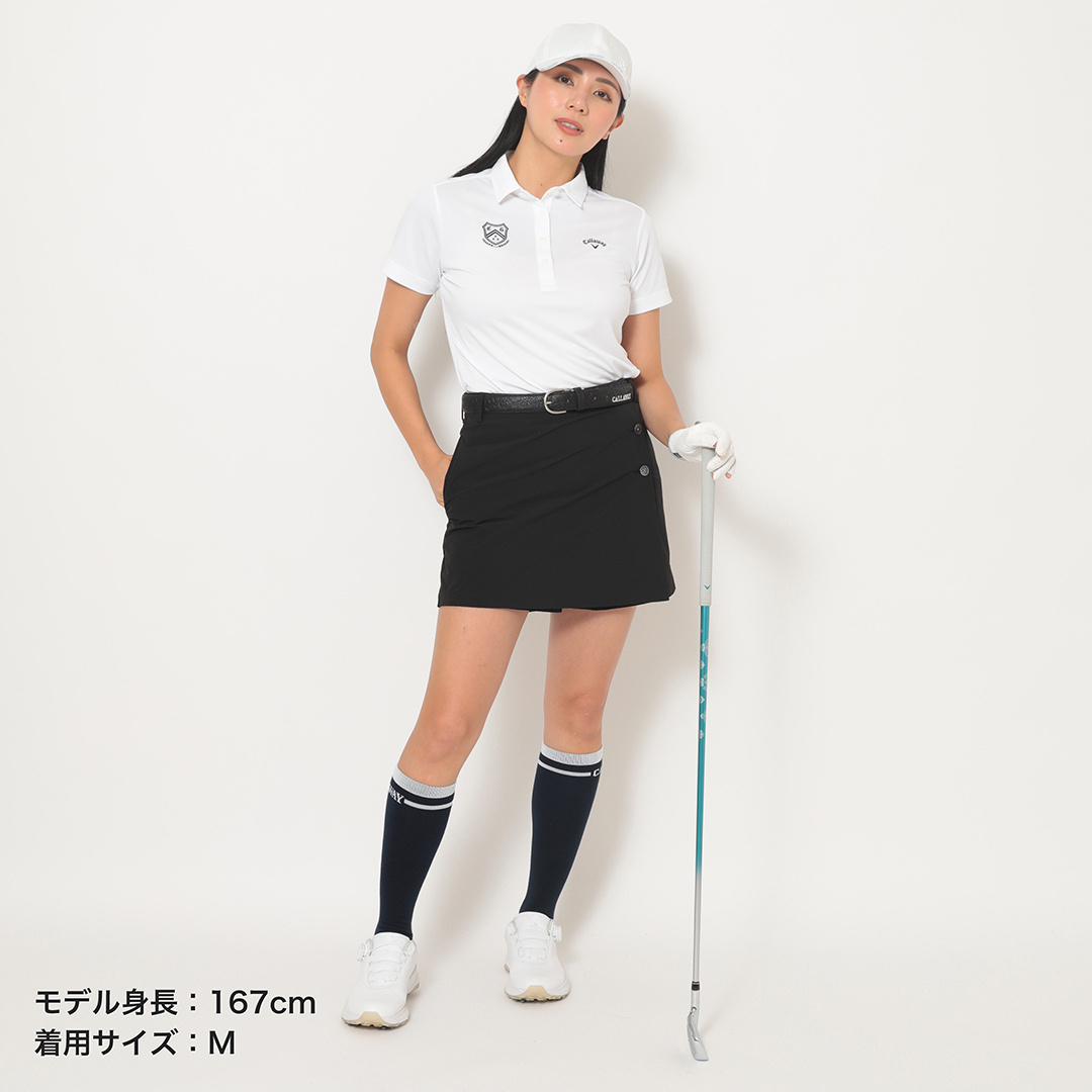 ナイロンストレッチキュロットスカート (WOMENS)