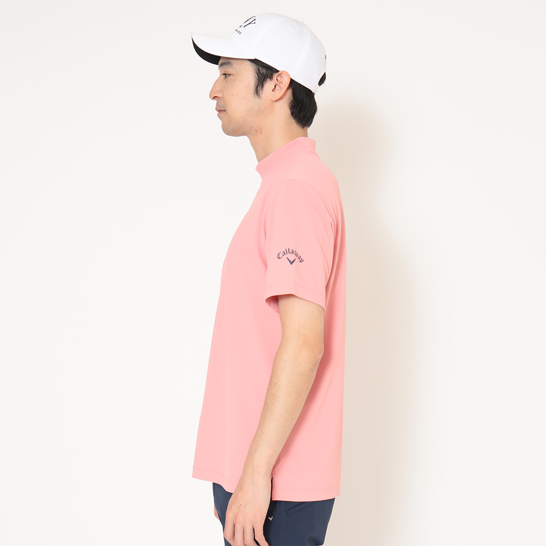 ミニカノコ半袖モックネックシャツ ※4Lサイズあり (MENS)