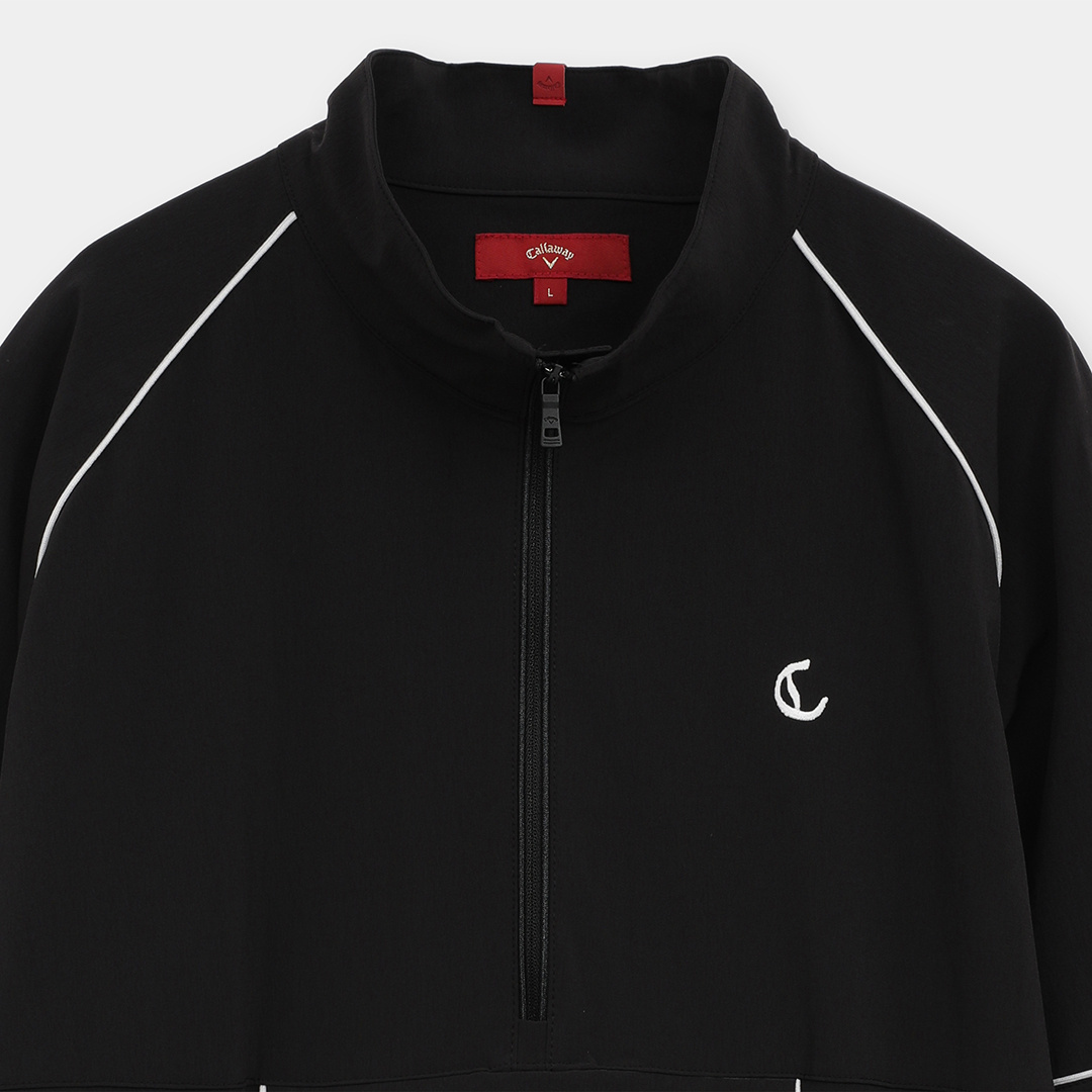 8WAYストレッチナイロン ハーフジップブルゾン (MENS)