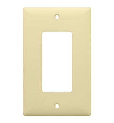 1-Gang Decorator Wall Plate, Light Almond