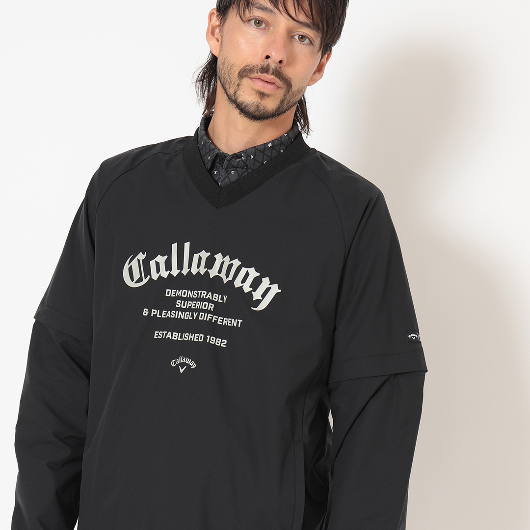 ポリエステルリップ2WAY撥水Vネックブルゾン (MENS)