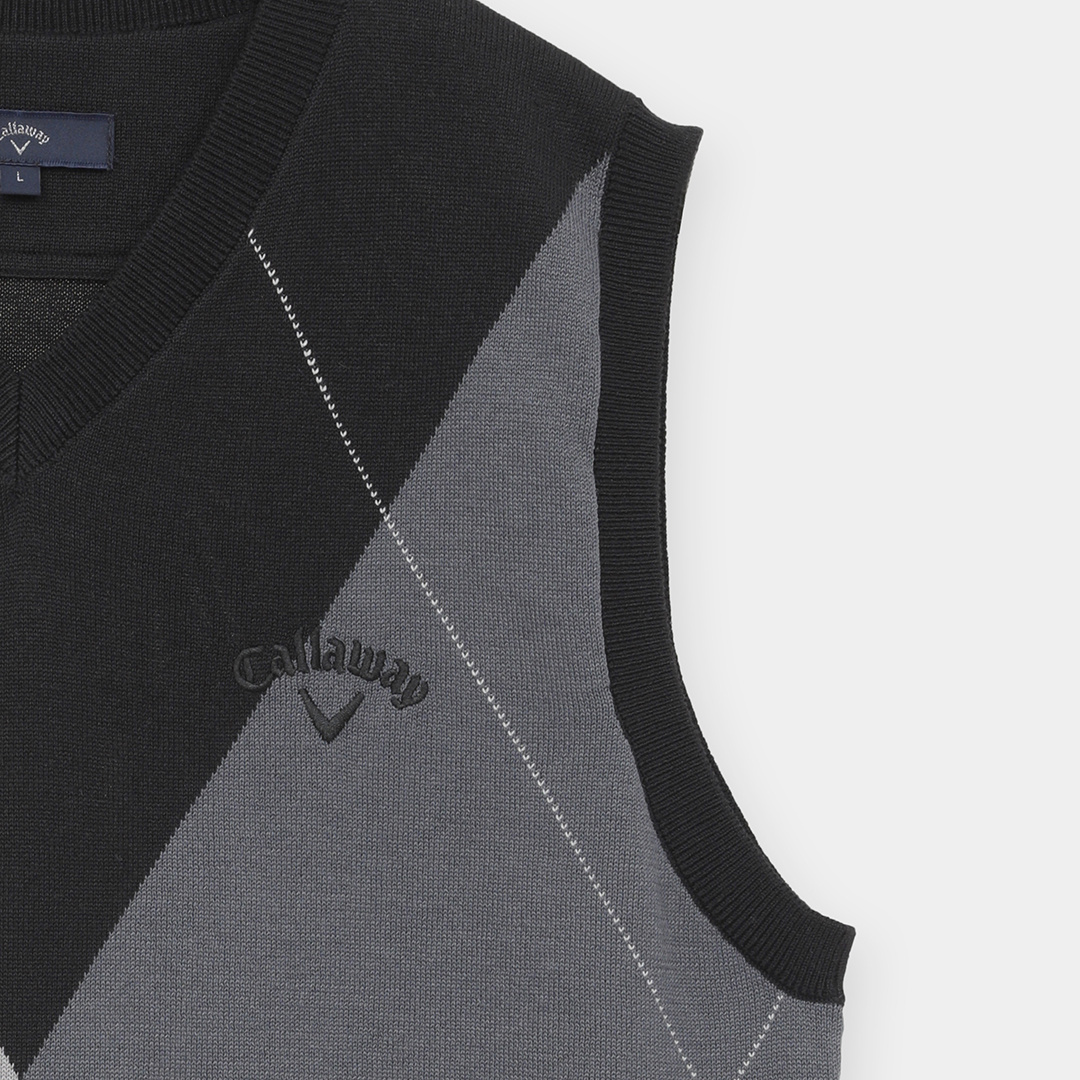 ビッグアーガイルニットベスト (MENS)