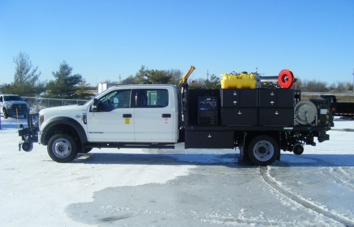 MediumDuty HiRail Flatbed Truck Rental Custom Truck One Source