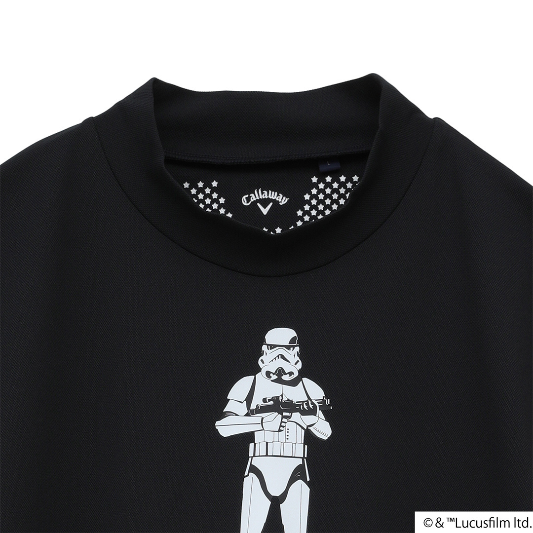 クロノスブラック　モックネック　Mサイズ　ホワイト CRONOS BLACK MOCK NECK BIG LOGO SHORT SLEEVE SHIRT【WHITE】