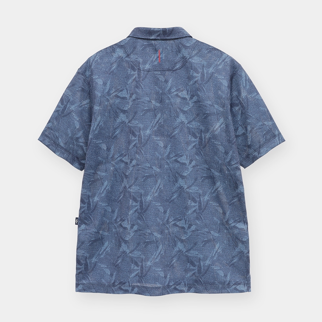 かざあなメッシュシャンブレー柄半袖シャツ ※4Lサイズあり (MENS)