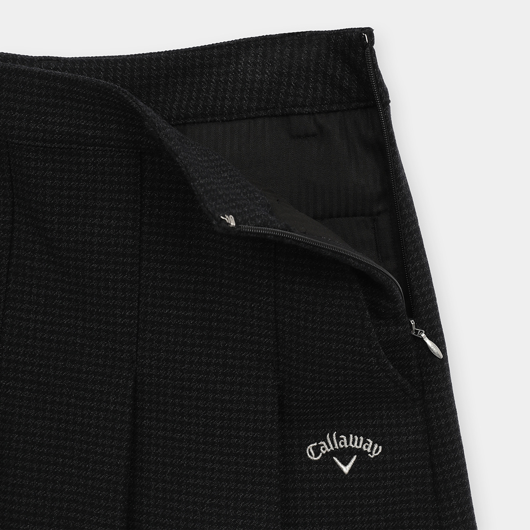 新品Callaway ストレッチ アニマル柄スカート Lサイズタグ付き 8WAYストレッチ千鳥チェックスカート (WOMENS)
