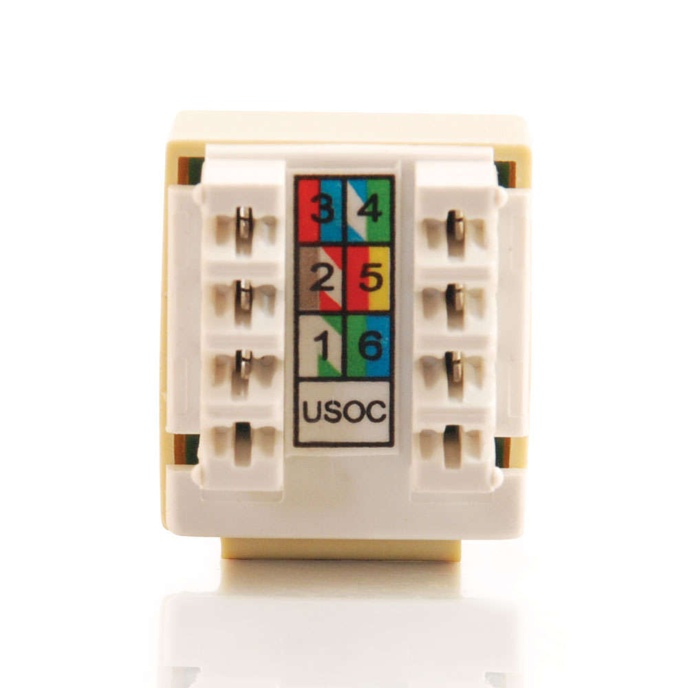 Cat3 RJ11/RJ12 Keystone Jack