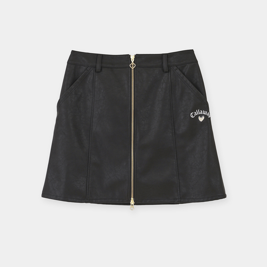 ラブキャロウェイフロントジップ合成皮革スカート (WOMENS)