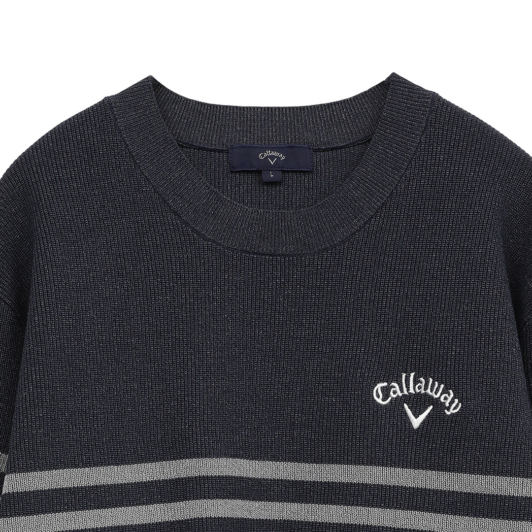 【新品】Callaway 片畦クルーネックニット 　LL 片畦クルーネックニット (MENS)