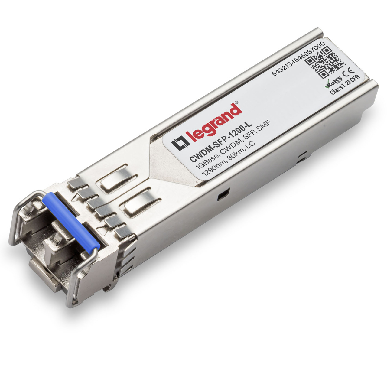 Legrand transceiver, 1GBase, CWDM, SFP, SMF, 1290nm, 80km, LC