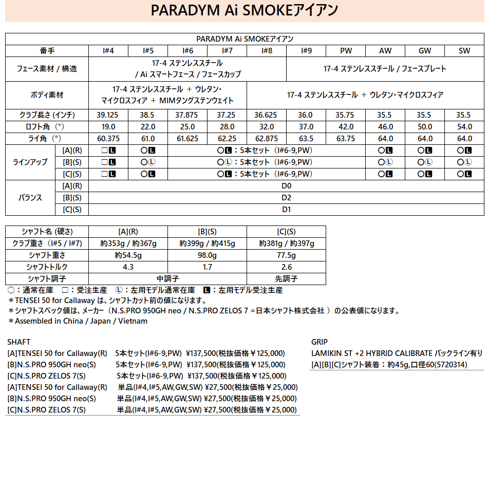 PARADYM Ai SMOKEアイアン
