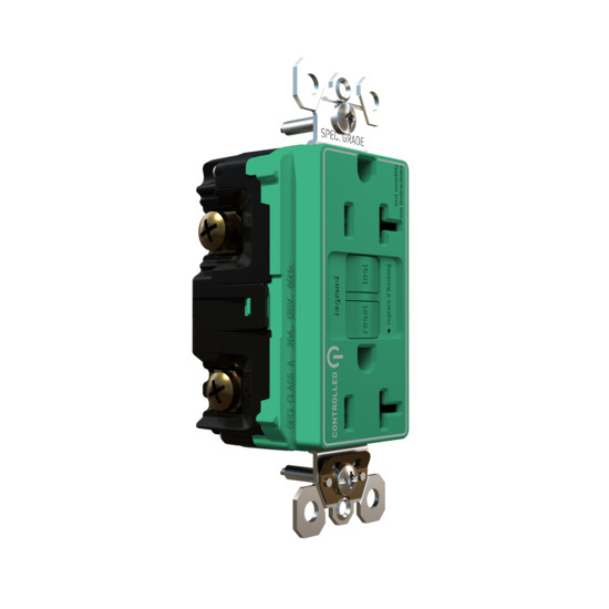Green Controlled GFCI Receptacle