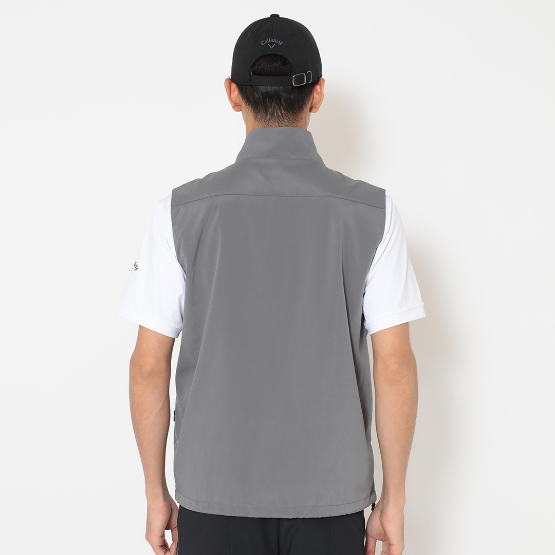 ストレッチ撥水フルジップベスト (MENS)