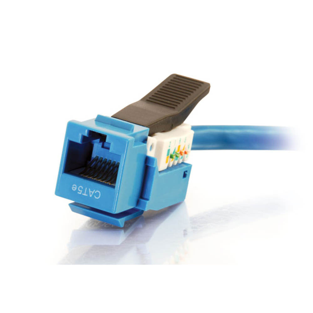 Cat5E RJ45 UTP Toolless Keystone Jack Blue Data Center Networking
