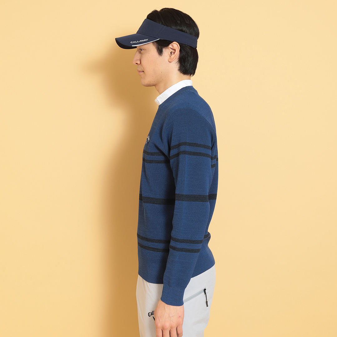 片畦クルーネックニット (MENS)