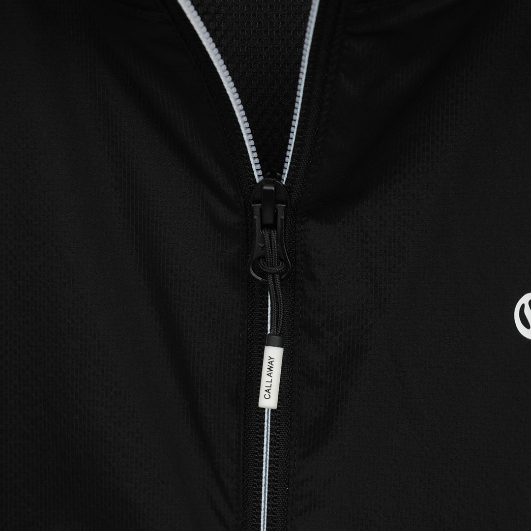 Callaway ストレッチミニリップハーフジップブルゾン Mサイズ　ブラック ストレッチミニリップハーフジップブルゾン ※4Lサイズあり (MENS)
