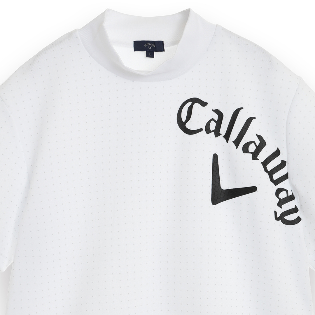 ドットプリント半袖モックネックスウェット (MENS)