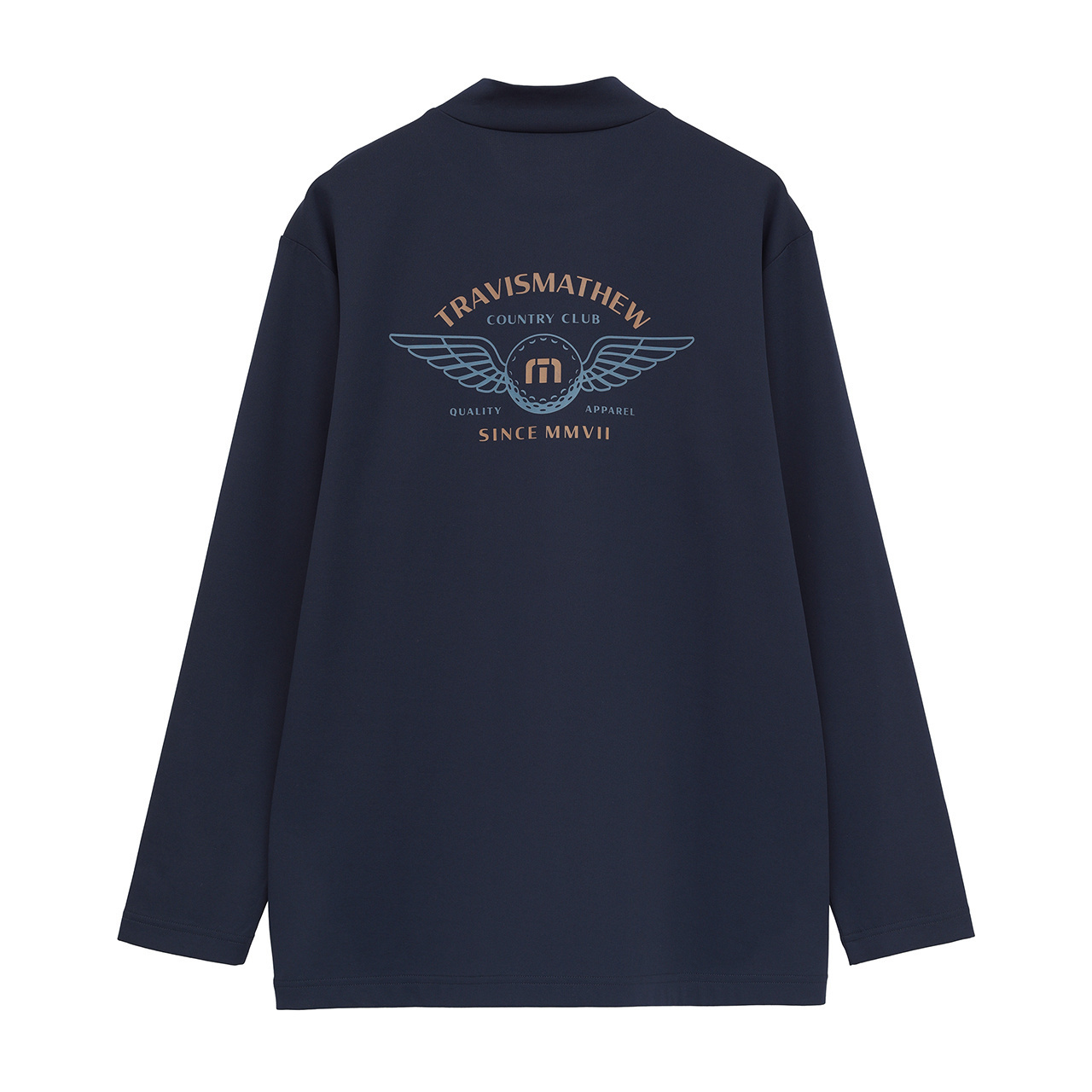 長袖バックプリントモックネック(MENS)