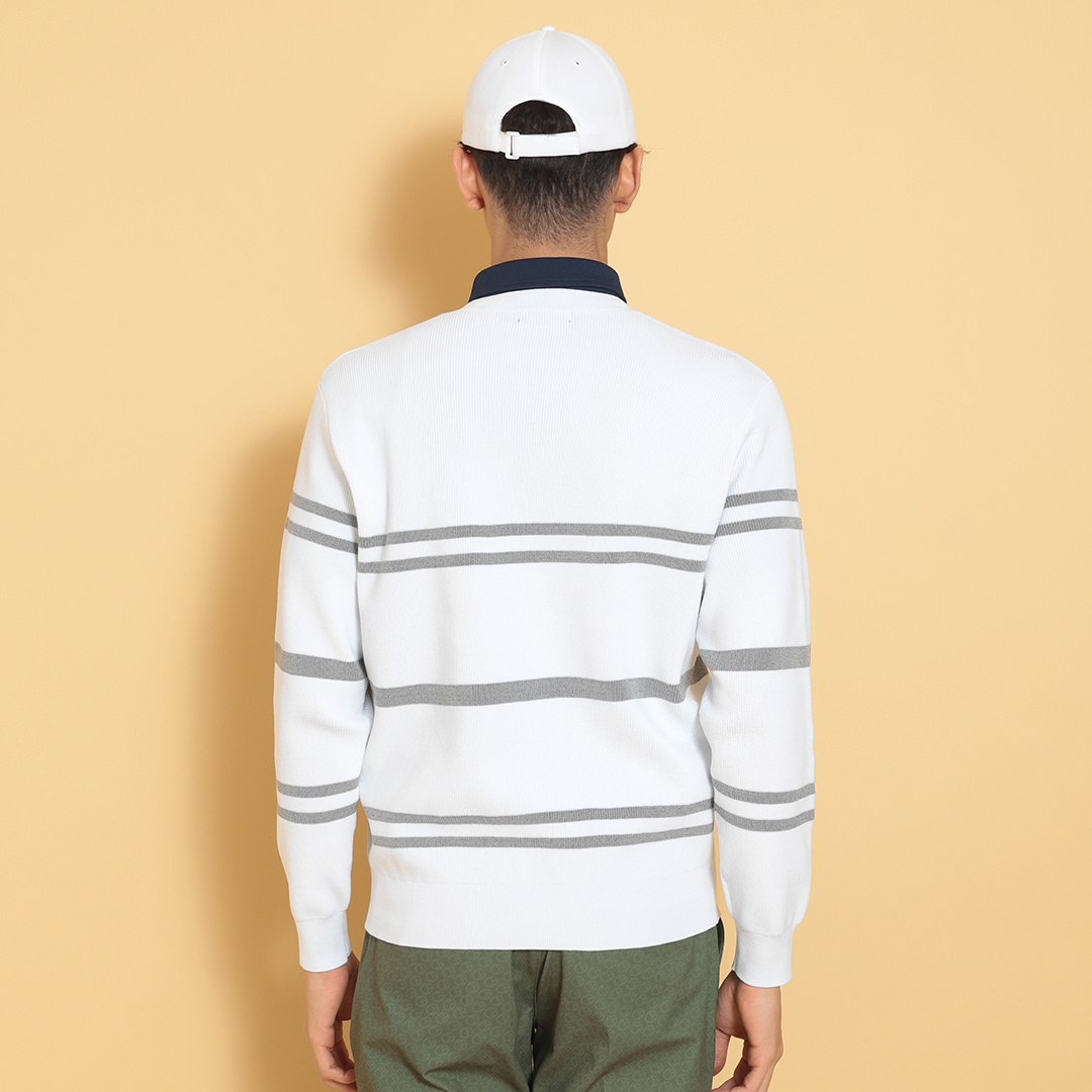 片畦クルーネックニット (MENS)