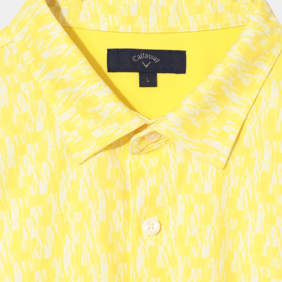 取扱店舗限定】-3℃裏クールロゴ総柄半袖シャツ ※4Lサイズあり (MENS)