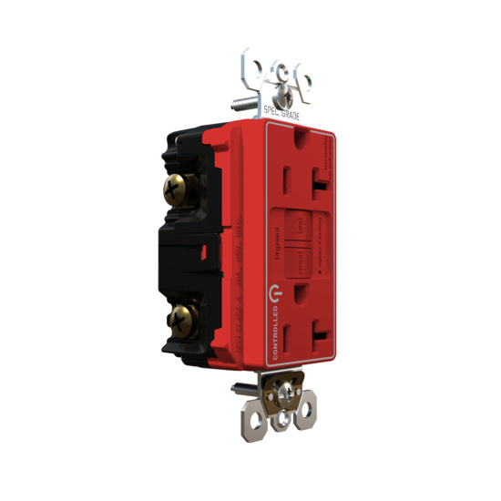 Red Controlled GFCI Receptacle
