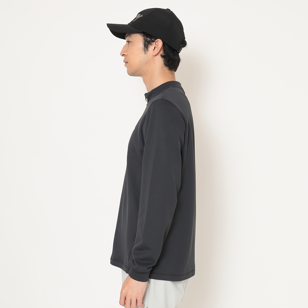 【新品】PGG ピージージー ハーフジップ モックネック シャツ 6 ブラック 新品】PGG ピージージー ハーフジップ モックネック シャツ 6 ブラック