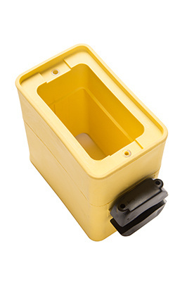 Product image for P&S 3090 YEL RUBBER BOX, 1 CLAMP, D