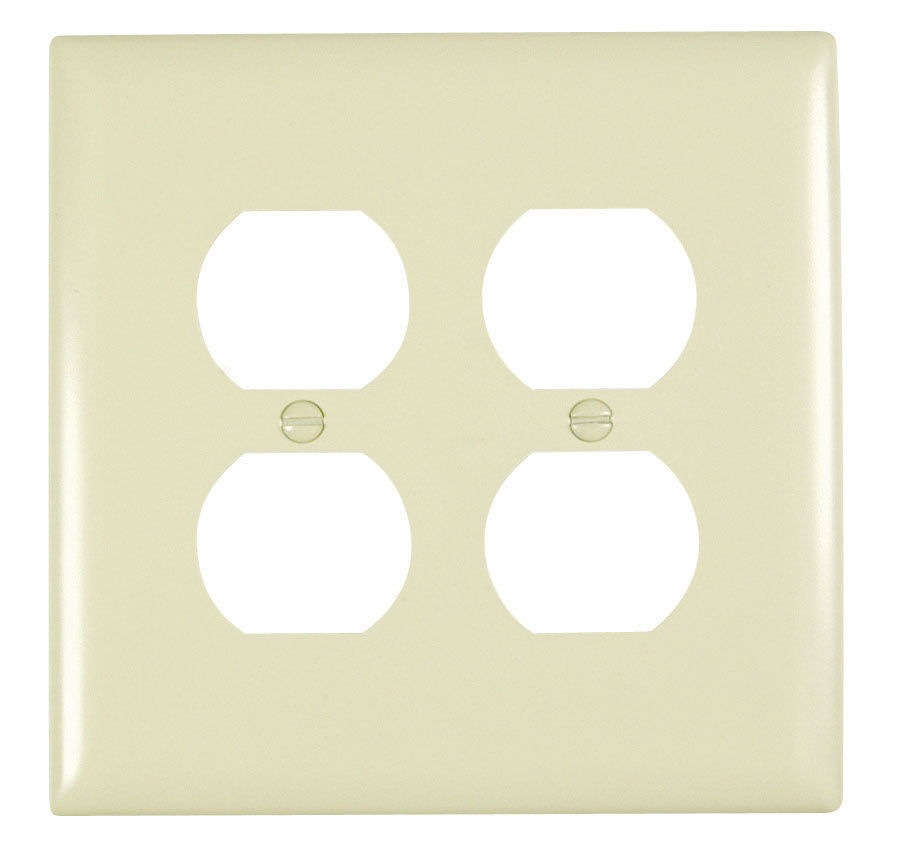 Duplex Receptacle Openings, Two Gang, Brown