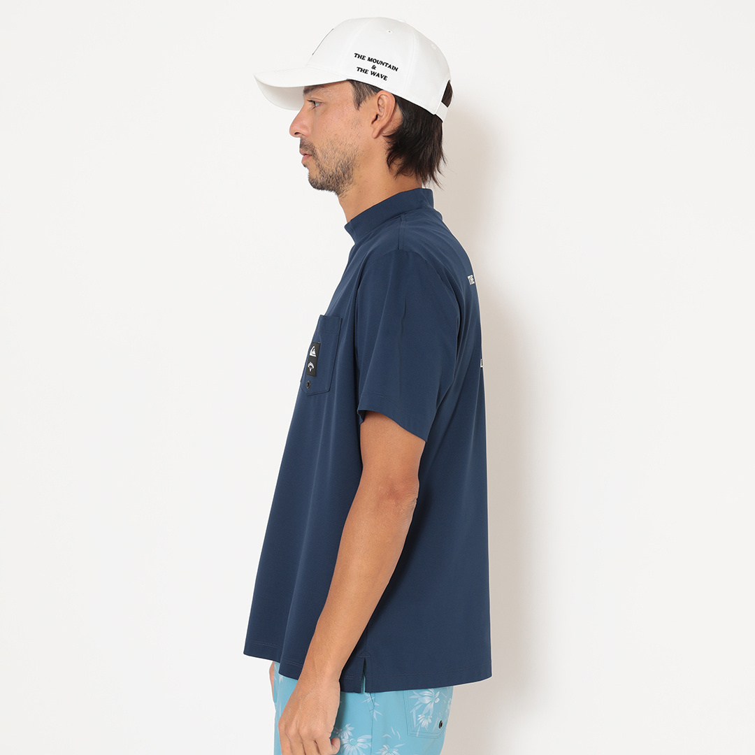 QUIKSILVERコラボ/バックロゴ半袖モックネック (MENS)